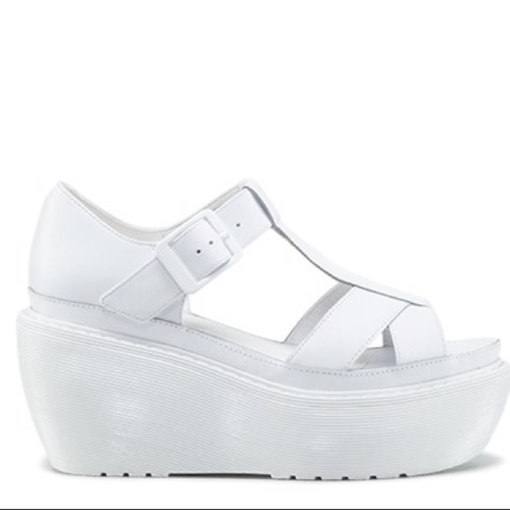 Doc Marten Mono White Adaya Platform Sandal
